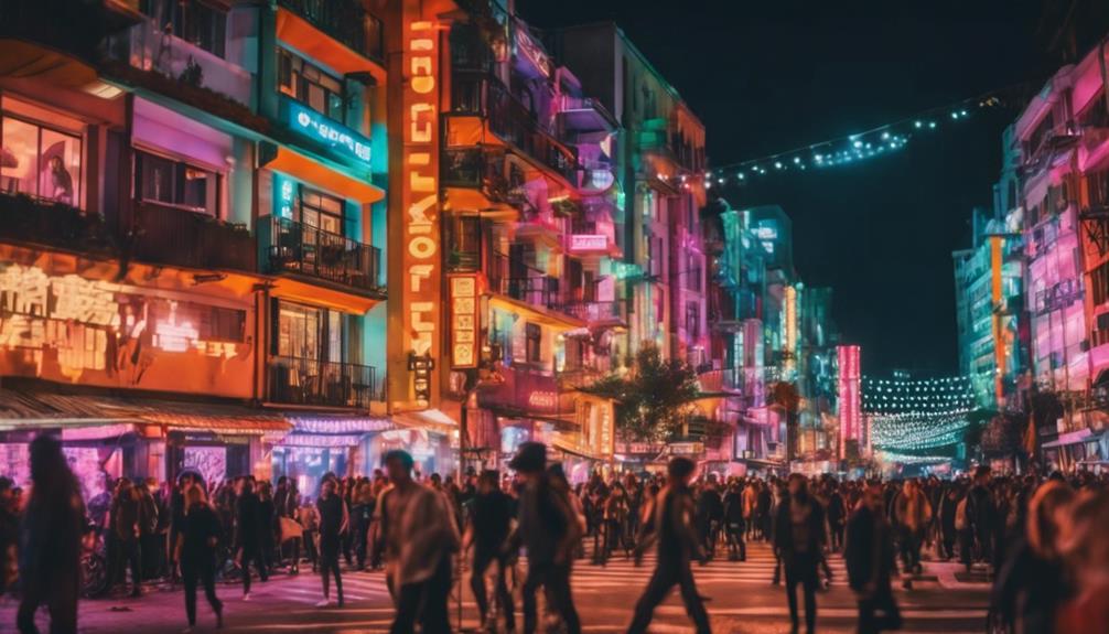 vibrant lively immersive nightlife experience
