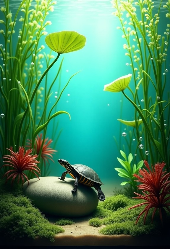 aquatic flora and foliage