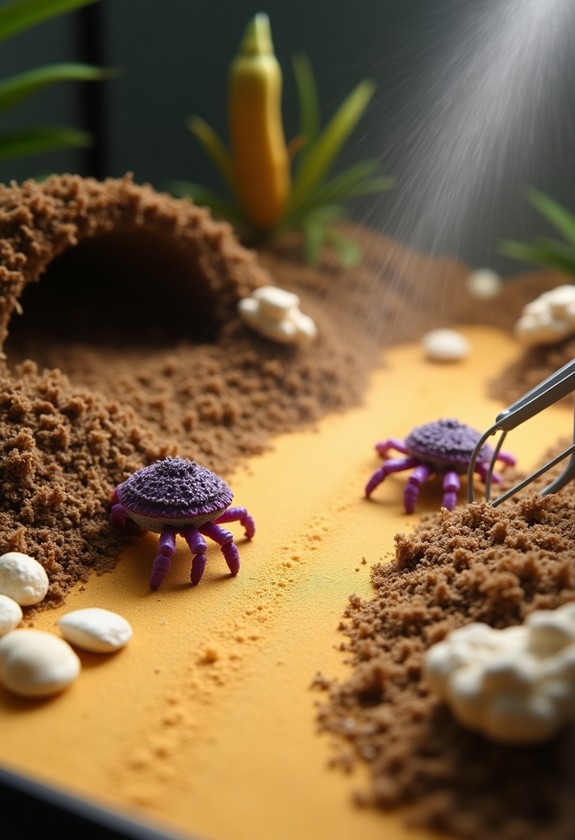 caring for hermit crab substrate