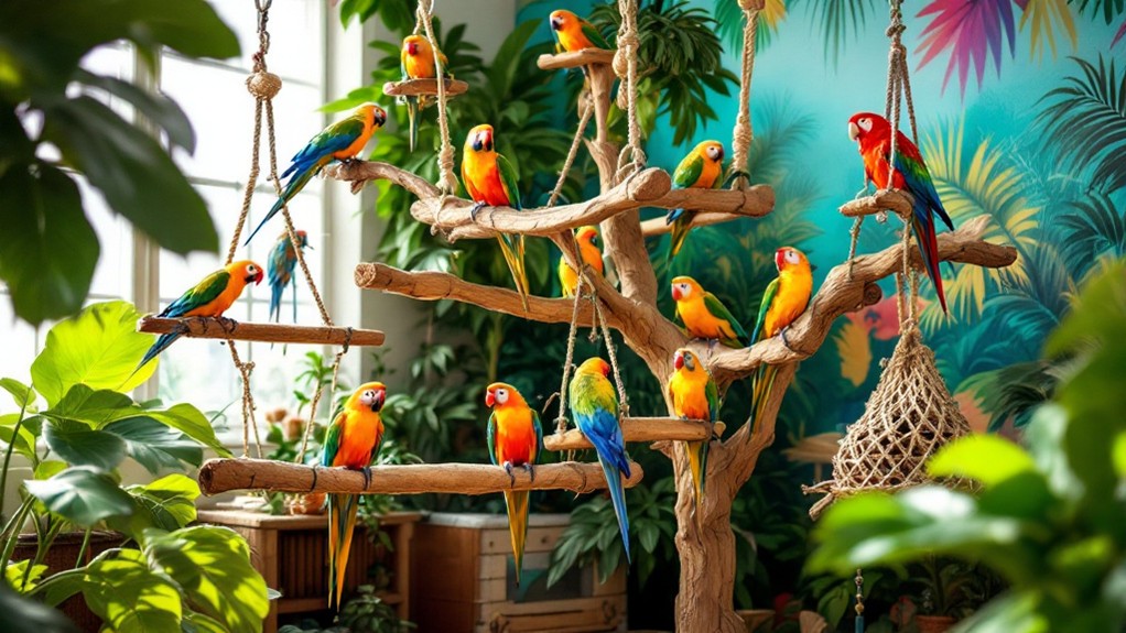 creating a parrot habitat