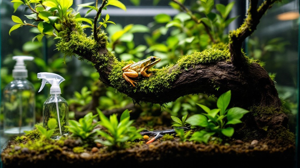 frog enclosure cleaning tips