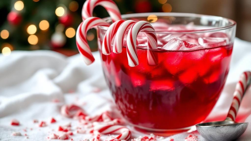 garnish with candy canes
