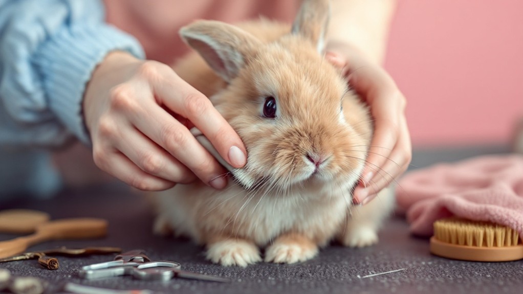 grooming a rabbit properly