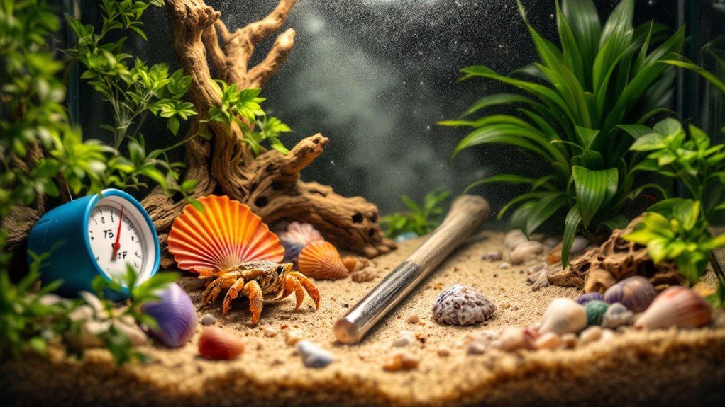 ideal hermit crab environment