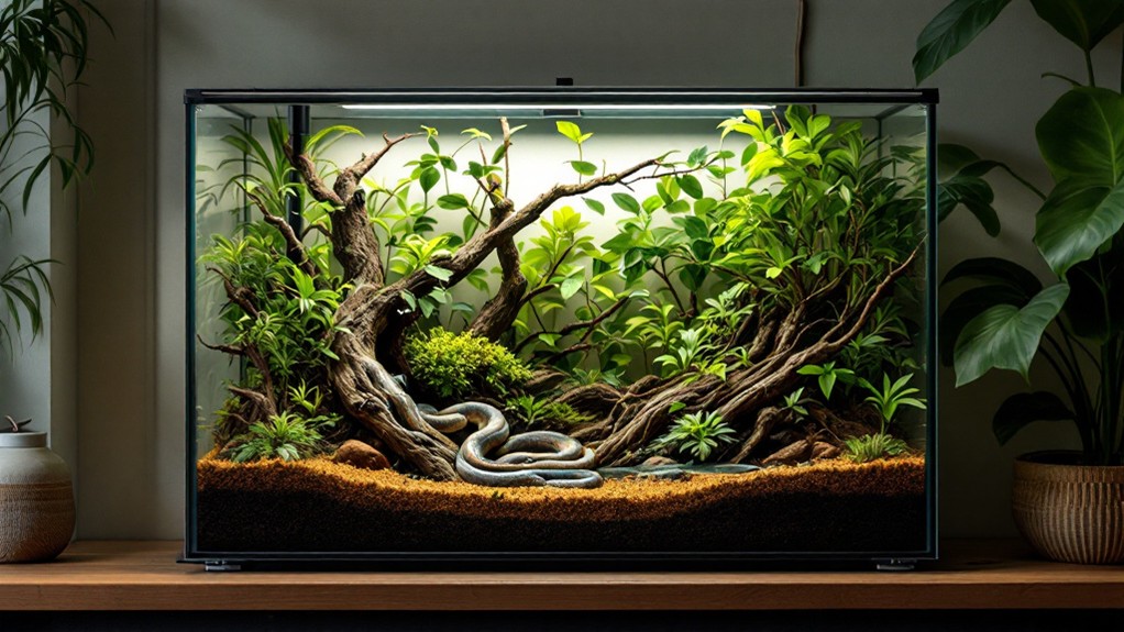 ideal snake habitat setup