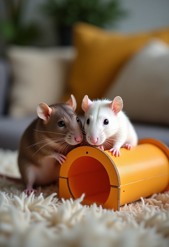 interact with fellow rats