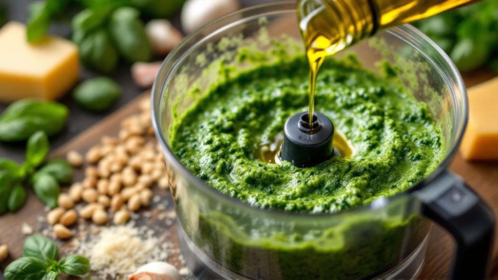 make pesto sauce preparation