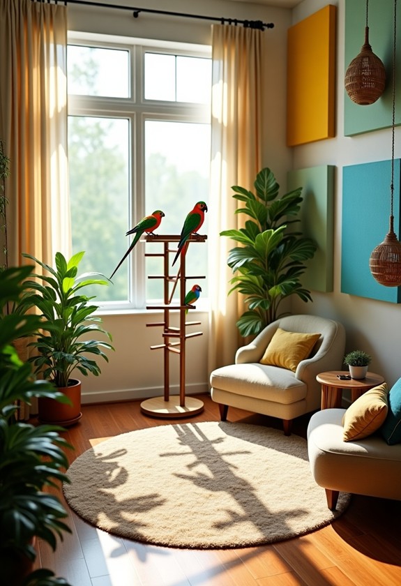 noise impact on parrots