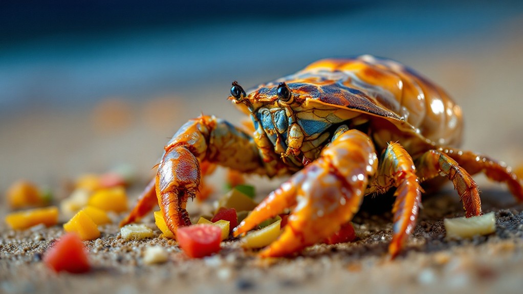 optimal hermit crab feeding