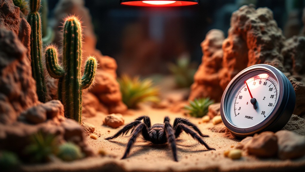 optimal tarantula habitat temperatures
