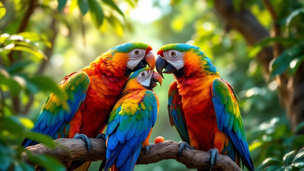 parrots flourish through socialization