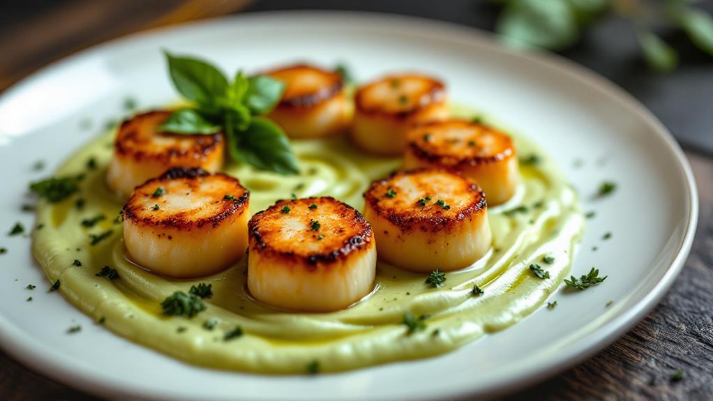 pesto cream scallops recipe