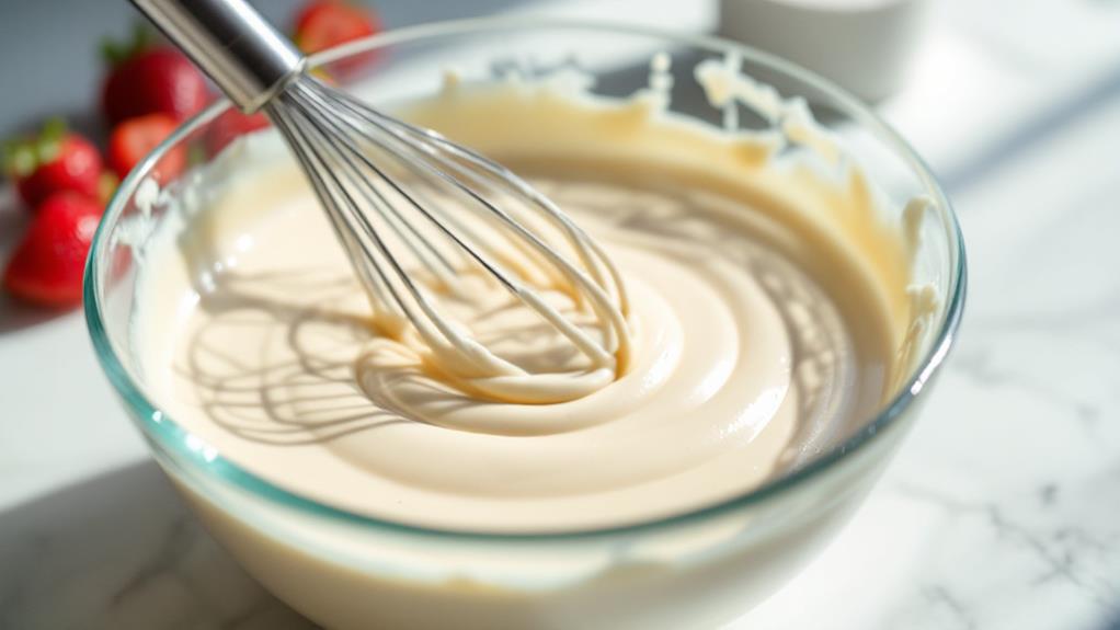 prepare cheesecake filling mixture