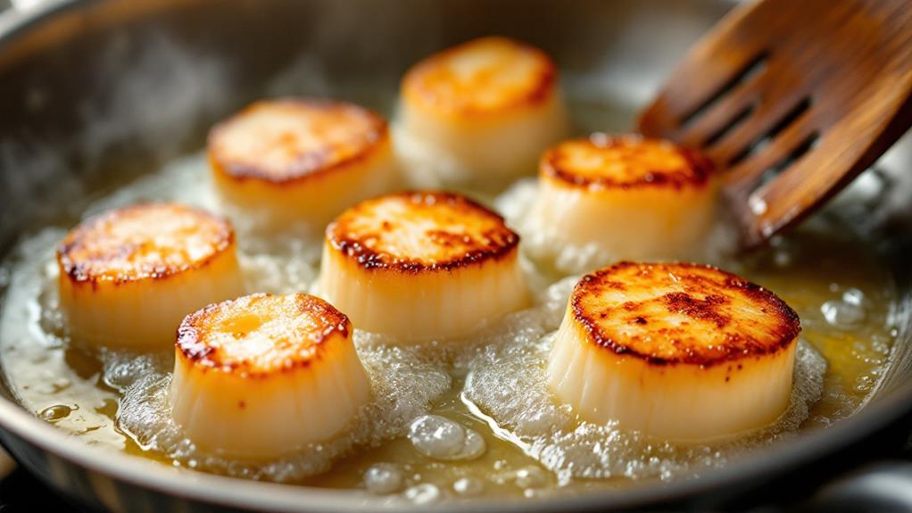 sear scallops with butter