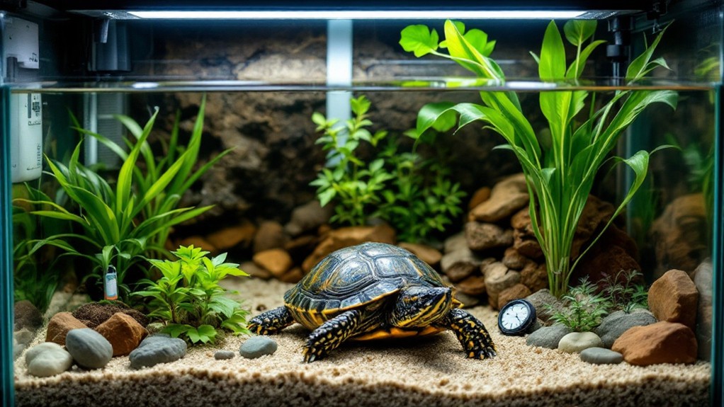 setting up turtle tank