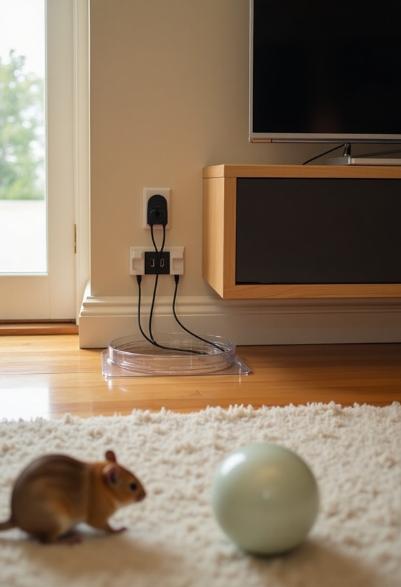 tidy up electrical cords