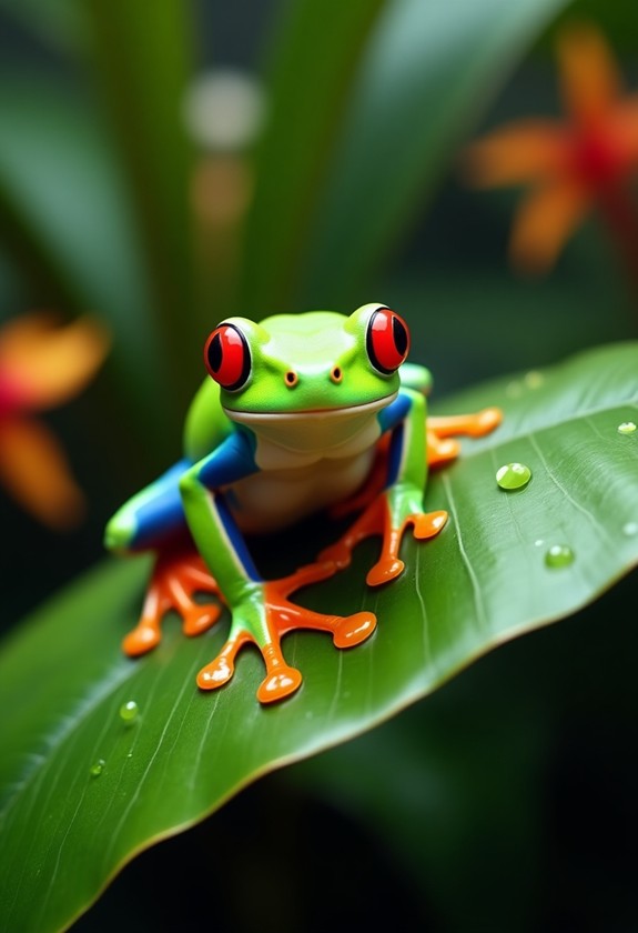 vibrant amphibian rainforest dweller