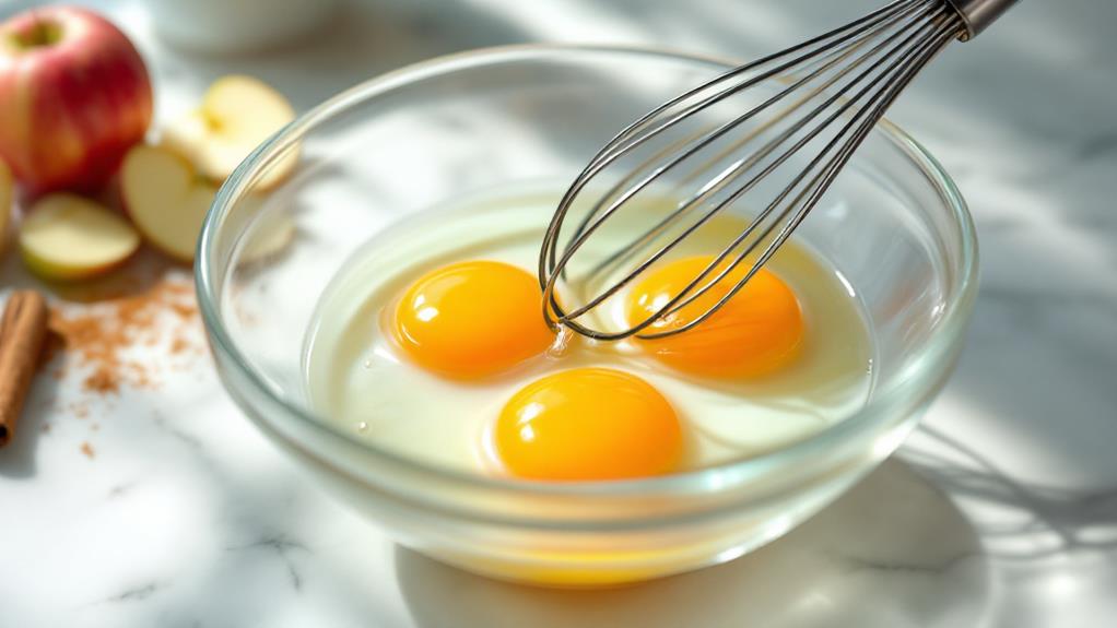 whisk eggs until frothy