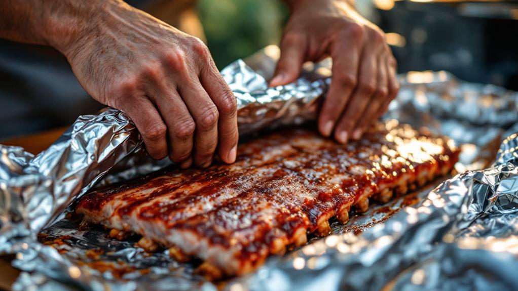 wrap ribs securely in foil