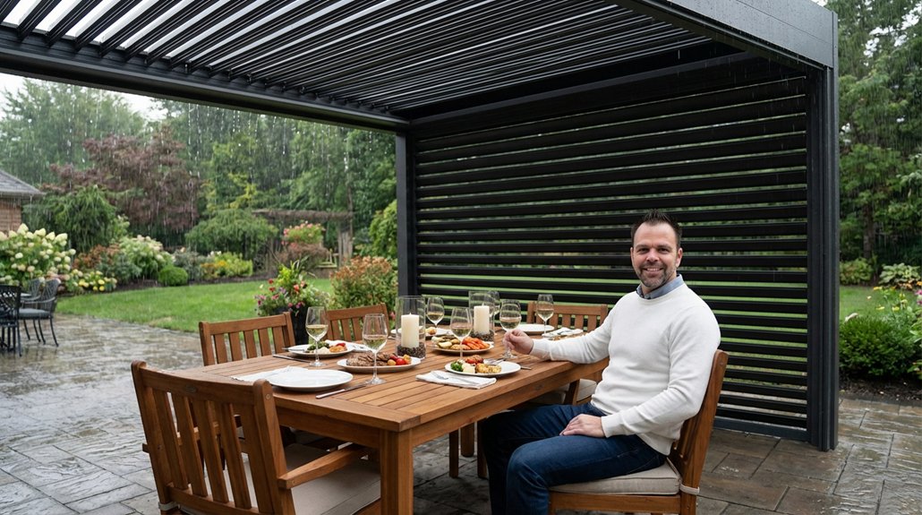 all weather outdoor dining solution